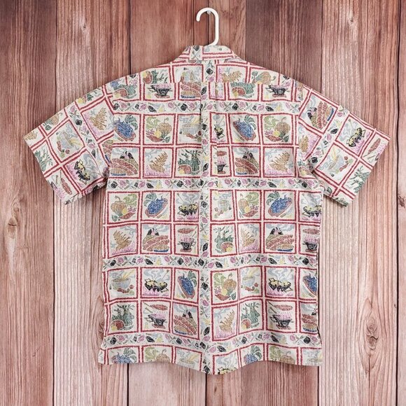 Reyn Spooner Dietrich Varez Size L Food Cooking Hibachi Grilling Hawaiian Shirt - Picture 2 of 12